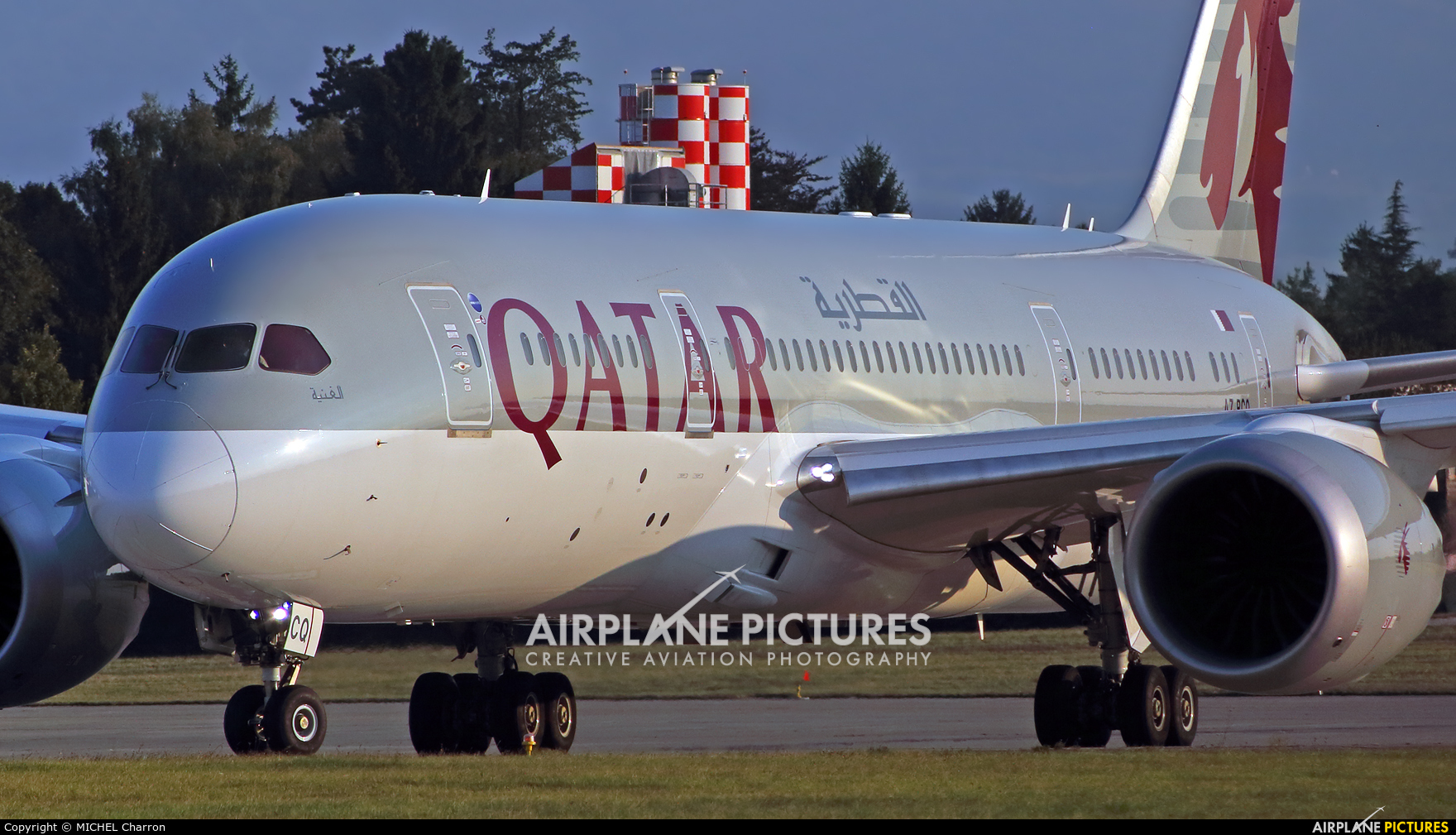 Qatar Airways A7-BCQ aircraft at Geneva Intl