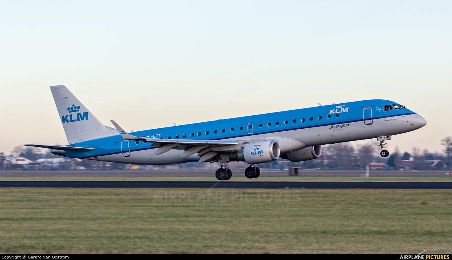 KLM Cityhopper PH-EZT aircraft at Amsterdam - Schiphol