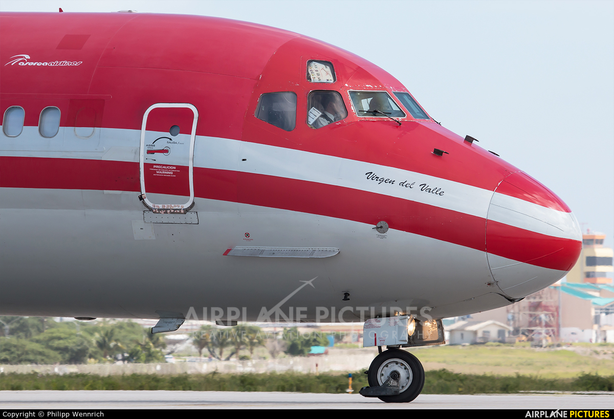 Santa Barbara Airlines YV481T aircraft at Oranjestad Queen Beatrix Intl