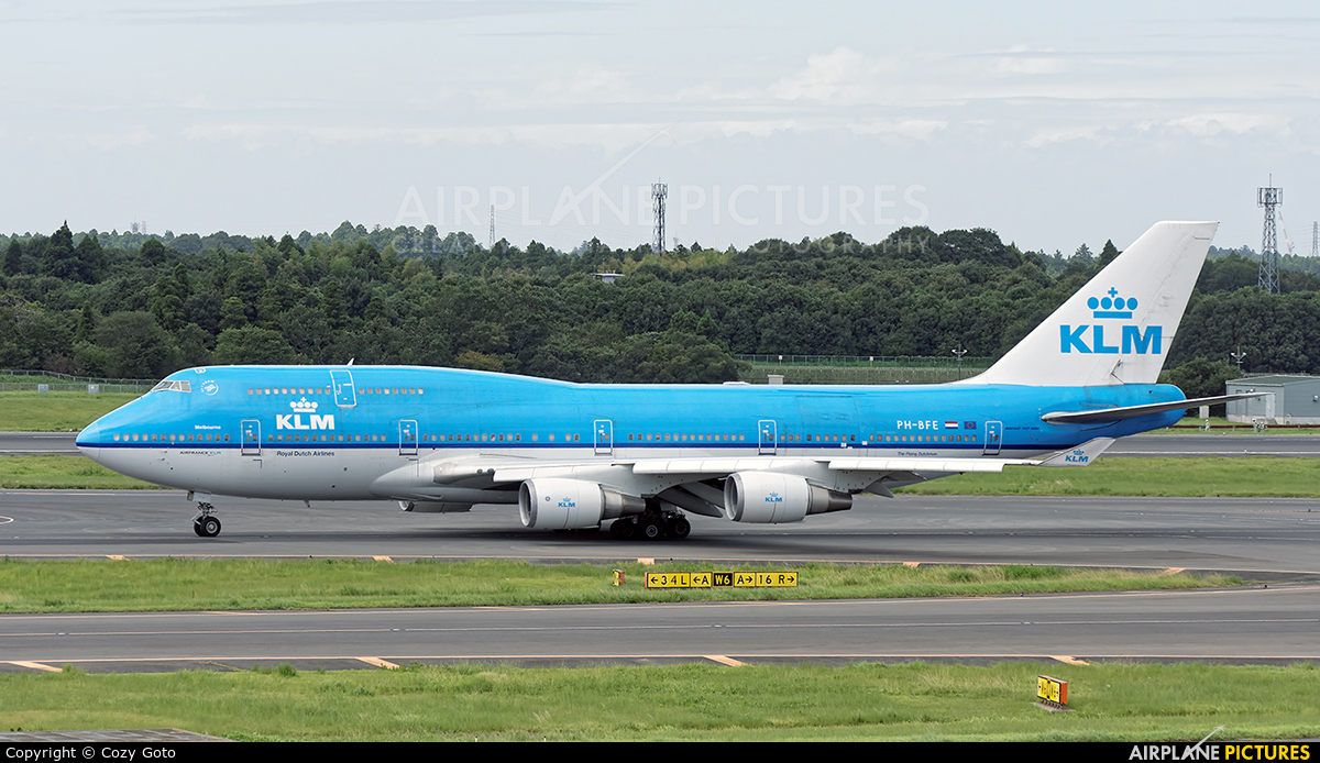 KLM PH-BFE aircraft at Tokyo - Narita Intl