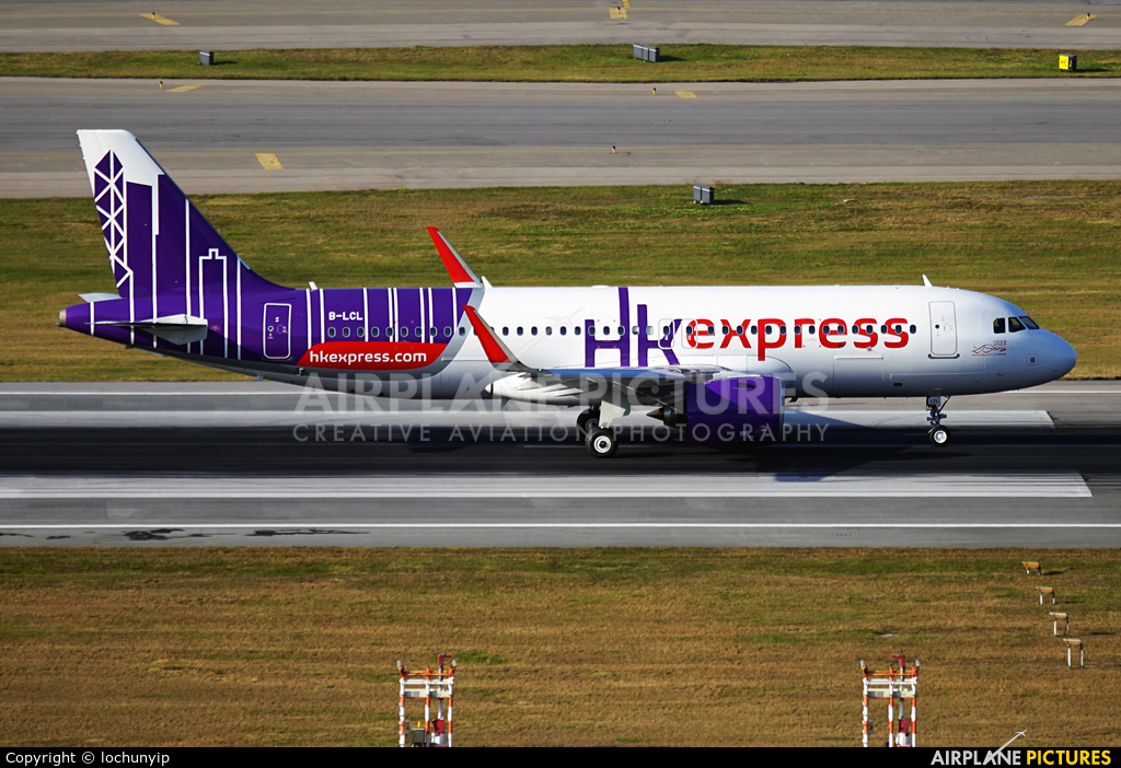 Hong Kong Express B-LCL aircraft at HKG - Chek Lap Kok Intl