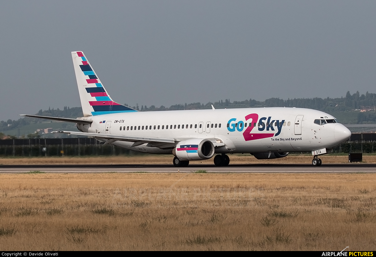 Go2Sky Airline OM-GTA aircraft at Verona - Villafranca
