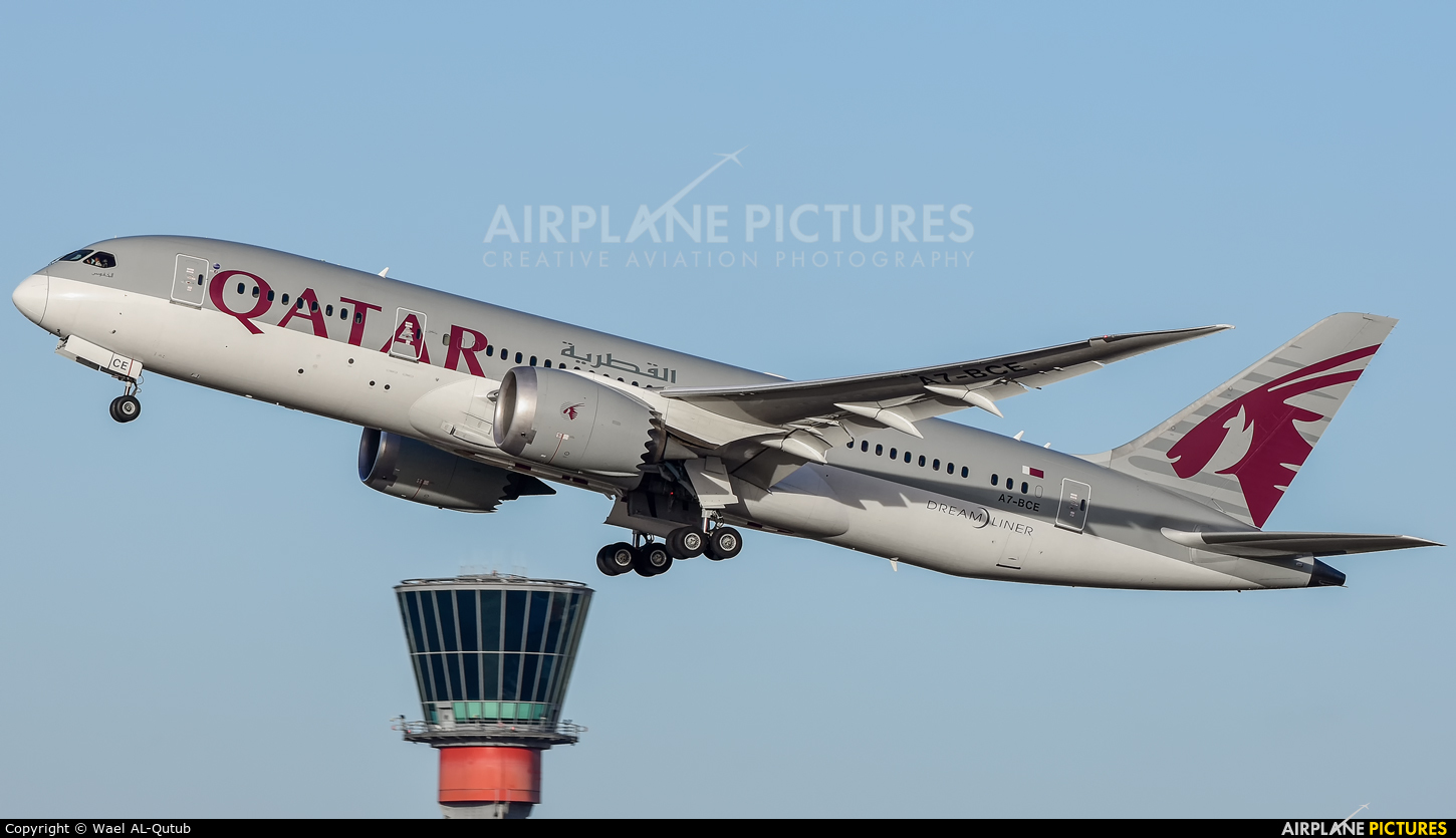 Qatar Airways A7-BCE aircraft at London - Heathrow
