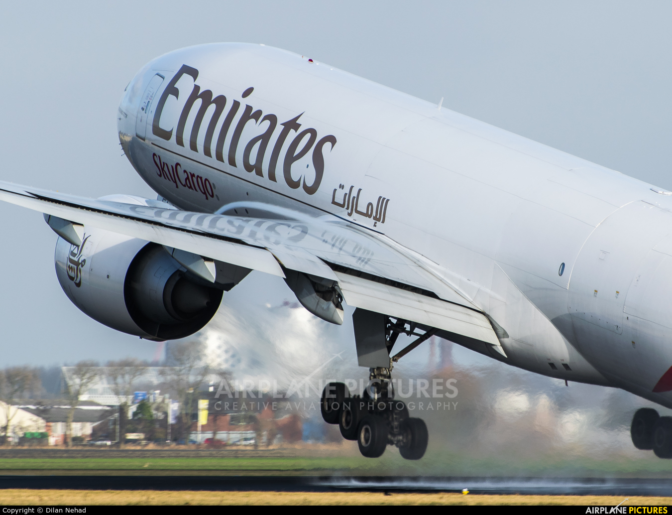 Emirates Sky Cargo A6-EFL aircraft at Amsterdam - Schiphol