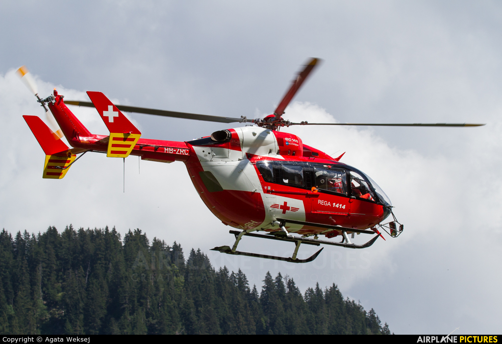REGA Swiss Air Ambulance  HB-ZRC aircraft at St. Stephan