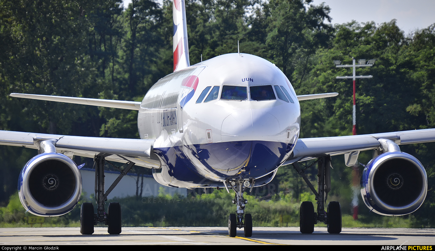 British Airways G-EUUN aircraft at Kraków - John Paul II Intl