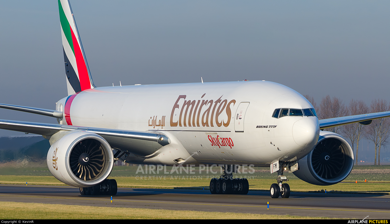 Emirates Sky Cargo A6-EFM aircraft at Amsterdam - Schiphol