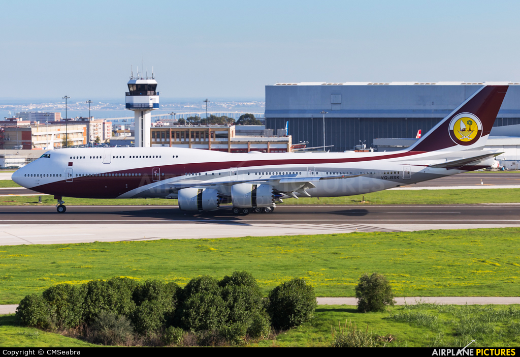 Qatar Amiri Flight VQ-BSK aircraft at Lisbon