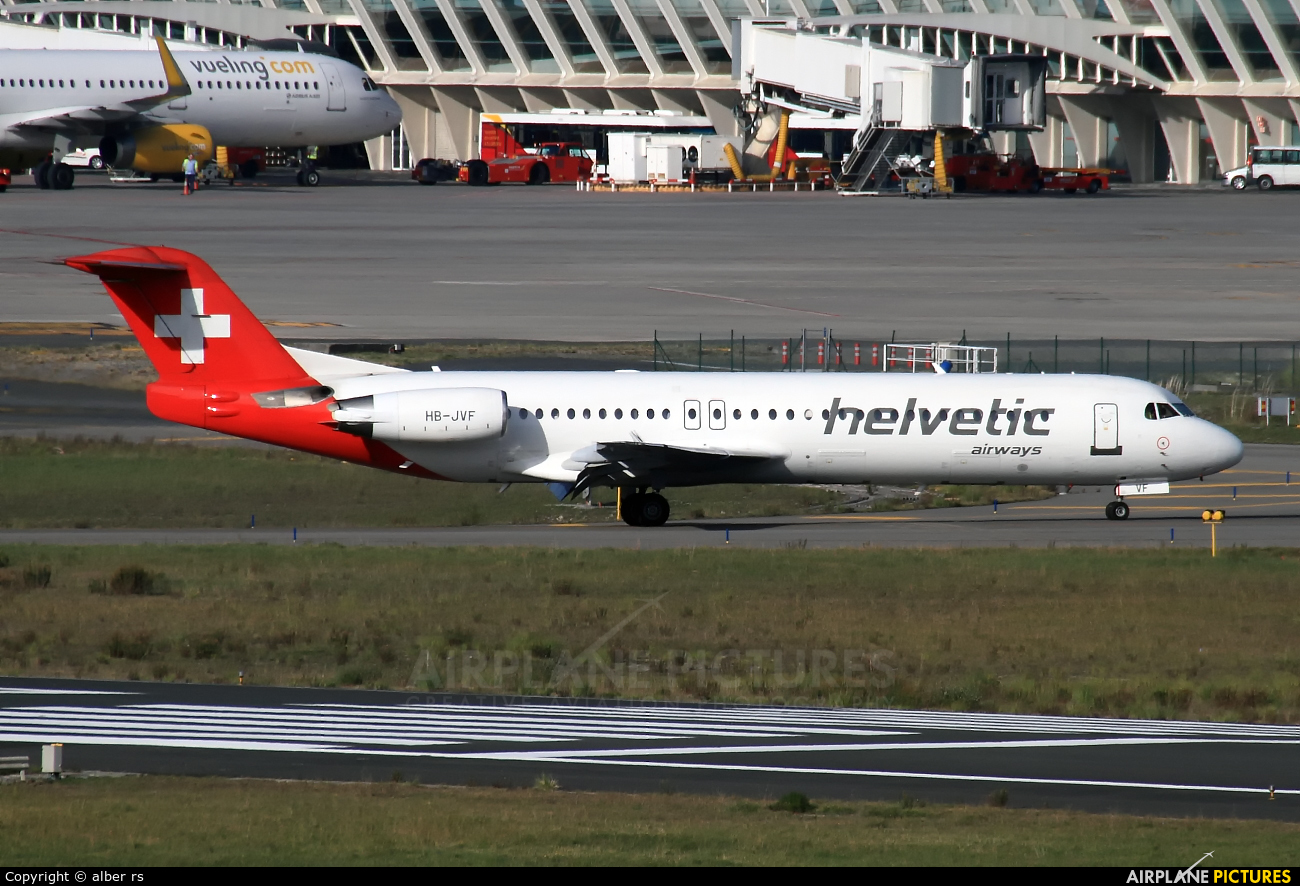 Helvetic Airways HB-JVF aircraft at Bilbao