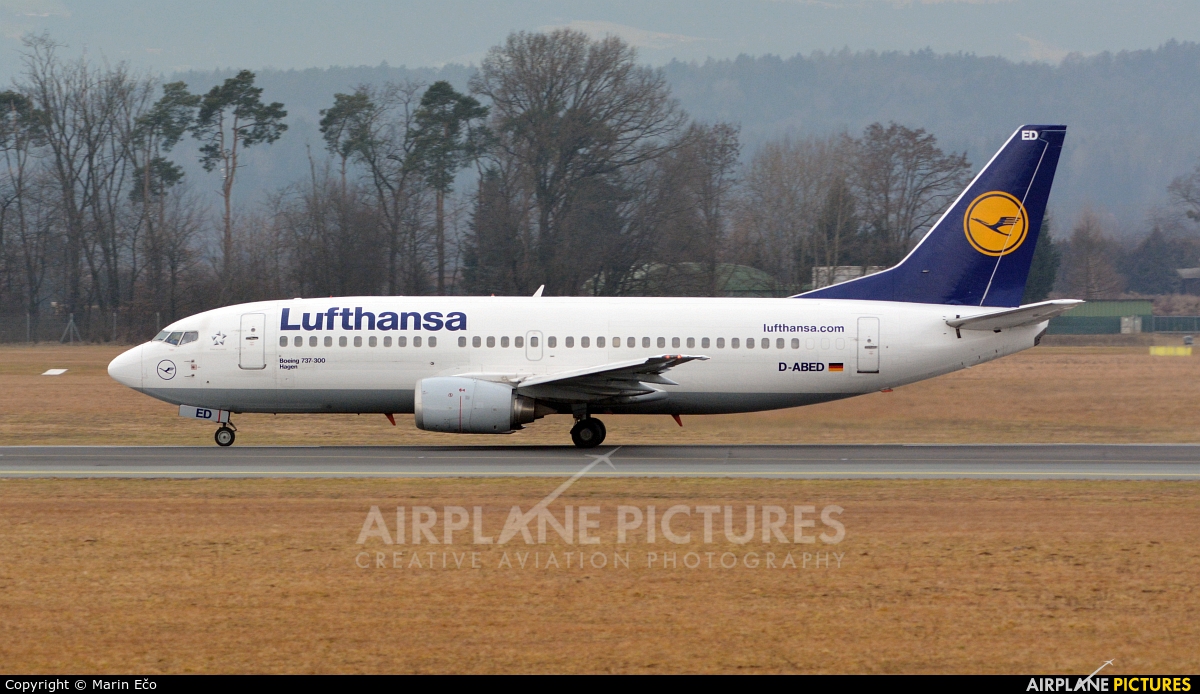 Lufthansa D-ABED aircraft at Graz