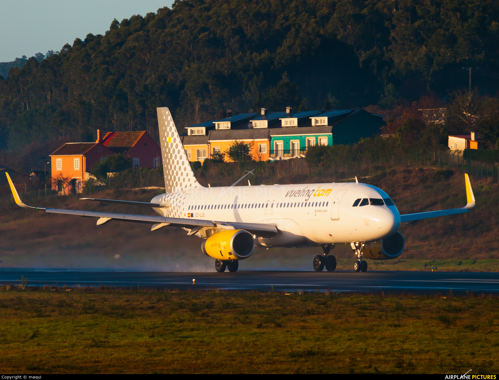 Vueling Airlines EC-LUO aircraft at La Coruña