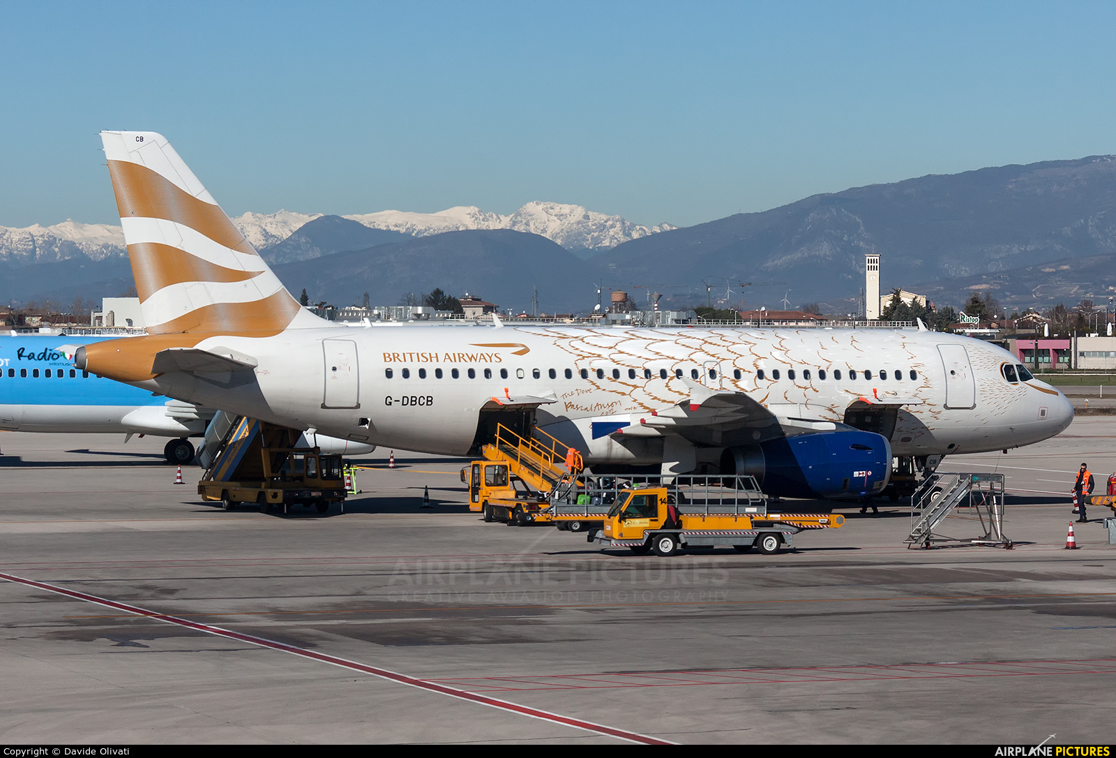 British Airways G-DBCB aircraft at Verona - Villafranca