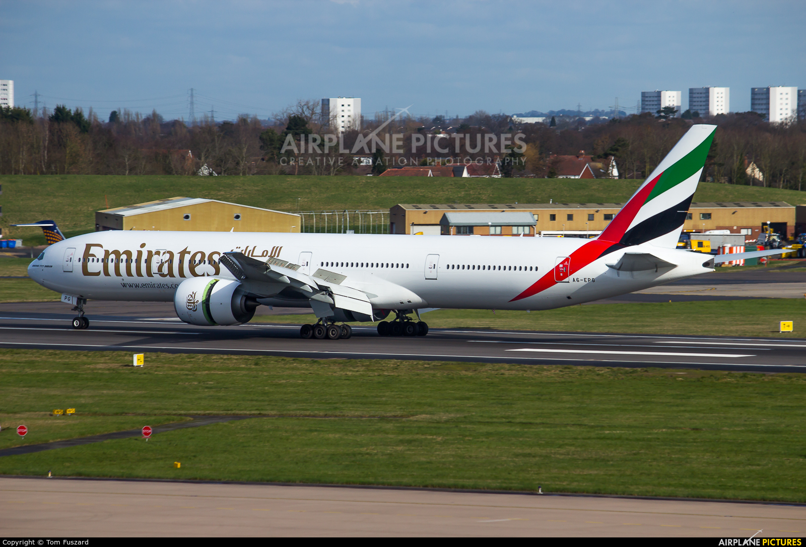 Emirates Airlines A6-EPG aircraft at Birmingham
