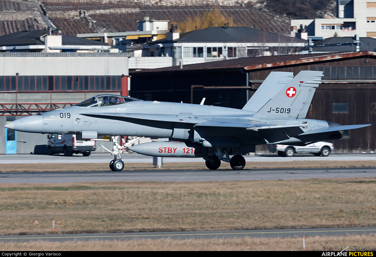 Switzerland - Air Force J-5019 aircraft at Sion