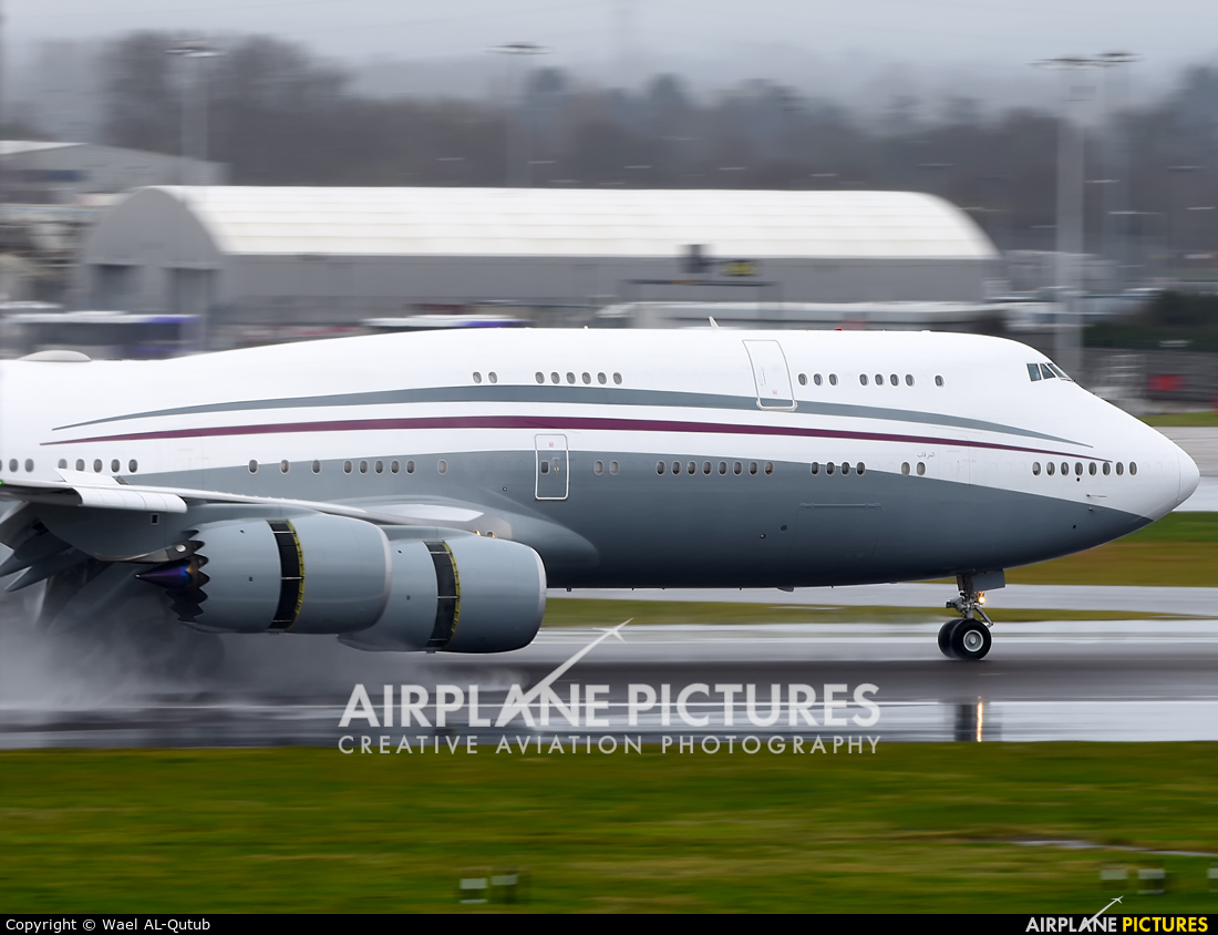 Qatar Amiri Flight A7-HBJ aircraft at London - Heathrow