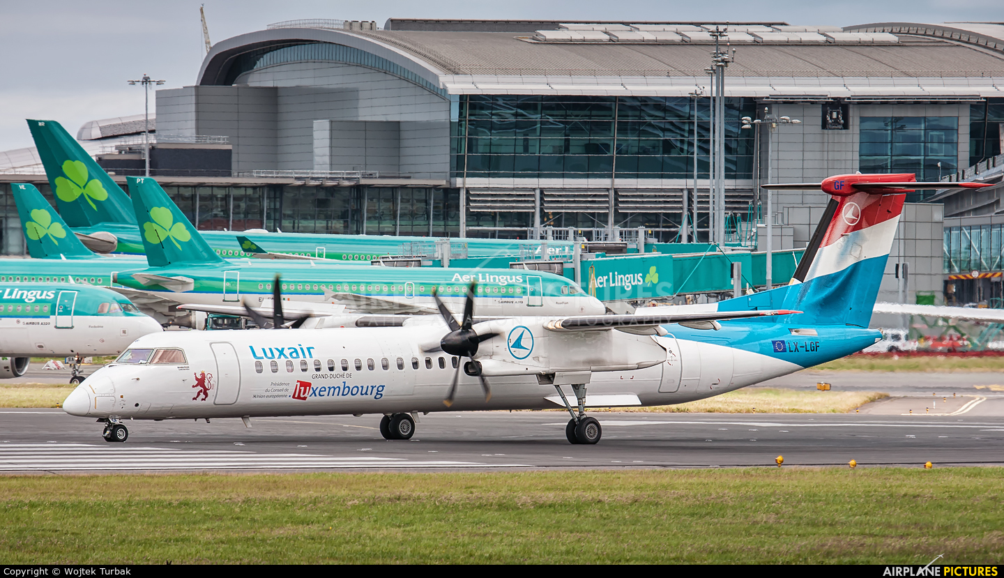 Luxair LX-LGF aircraft at Dublin