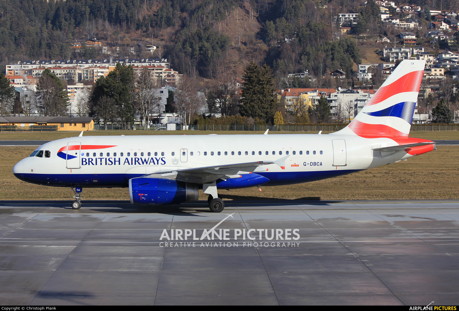 British Airways G-DBCA aircraft at Innsbruck