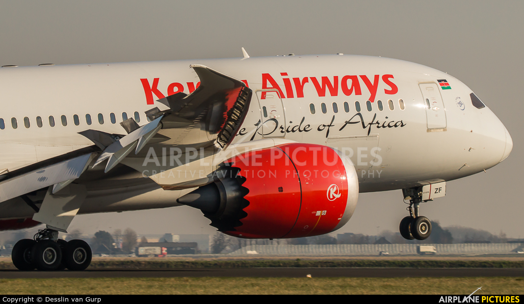 Kenya Airways 5Y-KZF aircraft at Amsterdam - Schiphol