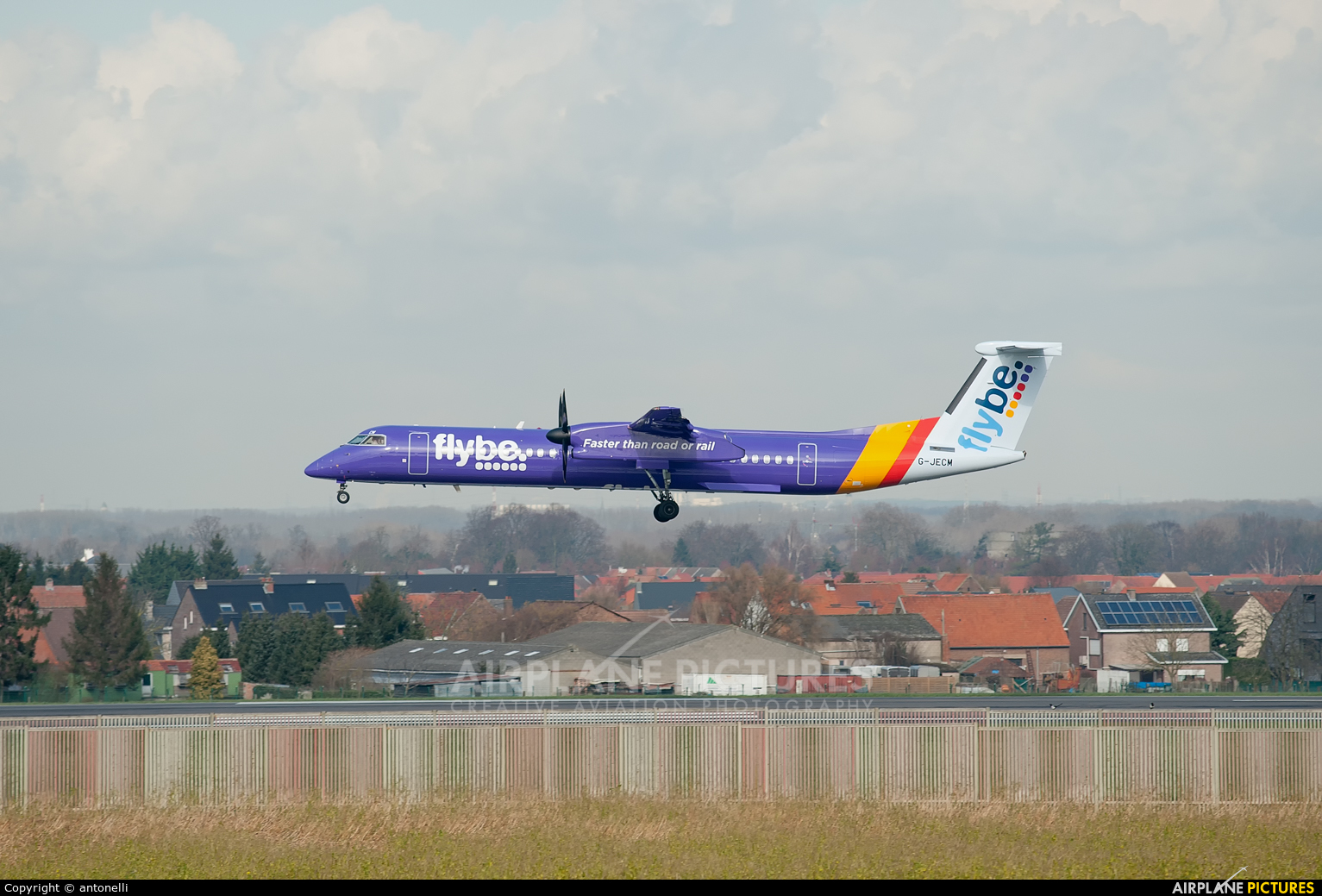 Flybe G-JECM aircraft at Brussels - Zaventem