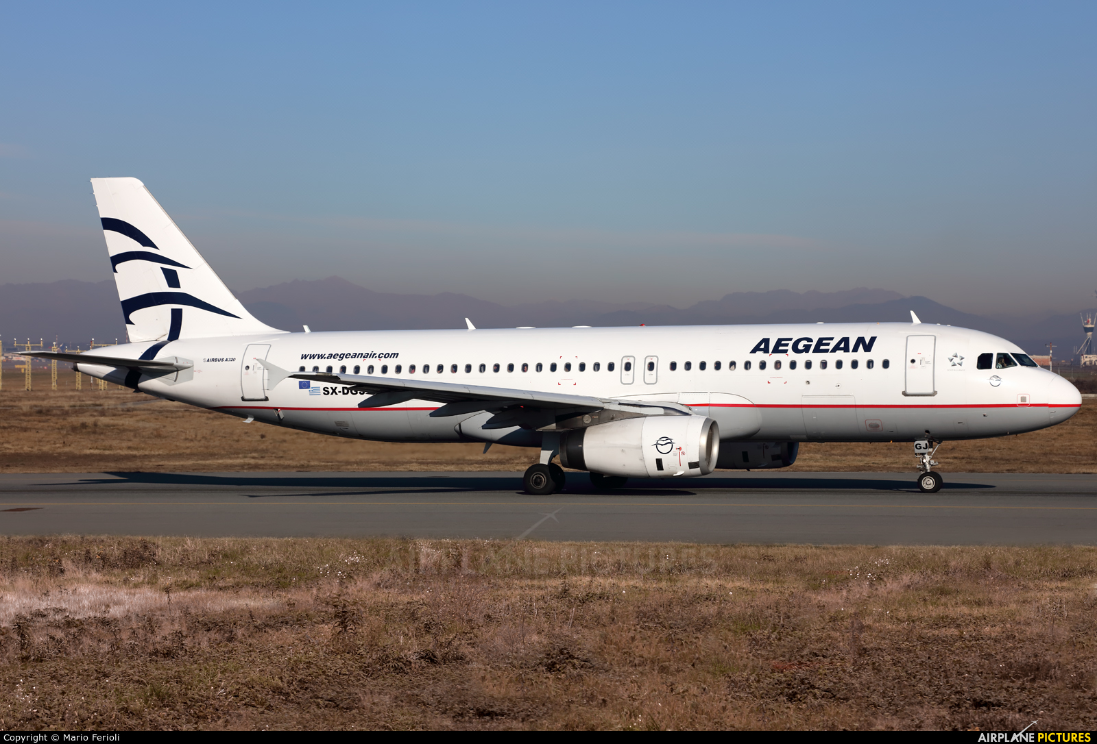 Aegean Airlines SX-DGJ aircraft at Milan - Malpensa