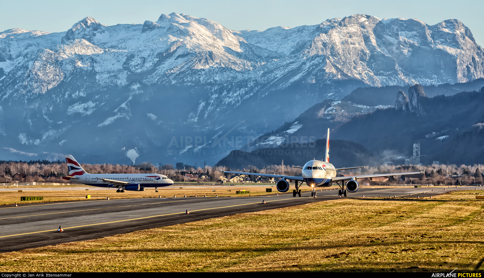 British Airways G-EUUT aircraft at Salzburg