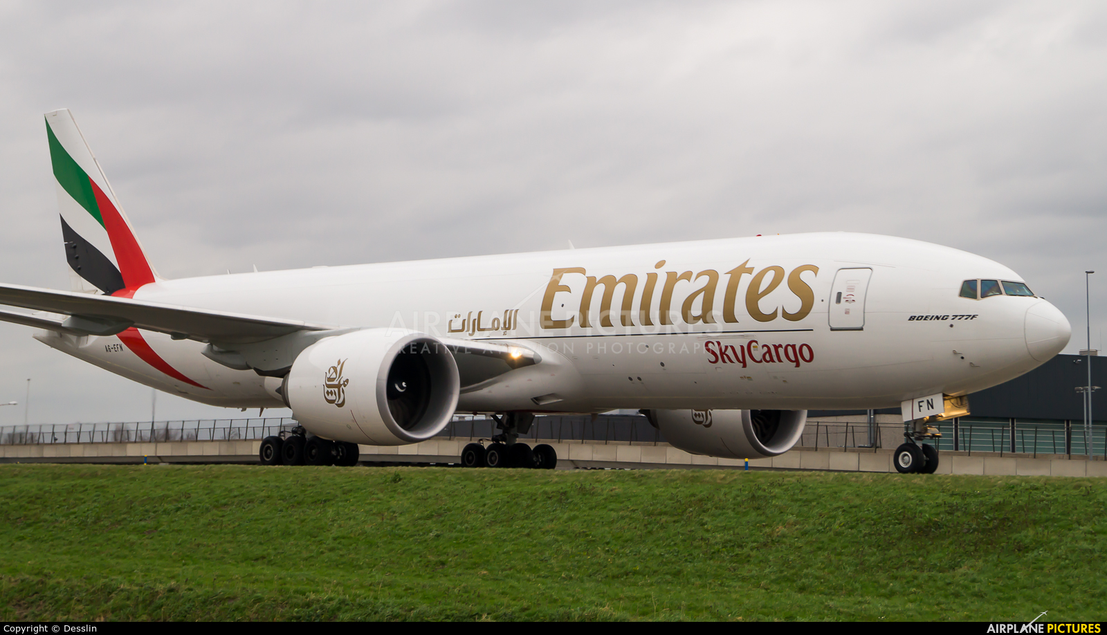 Emirates Sky Cargo A6-EFN aircraft at Amsterdam - Schiphol