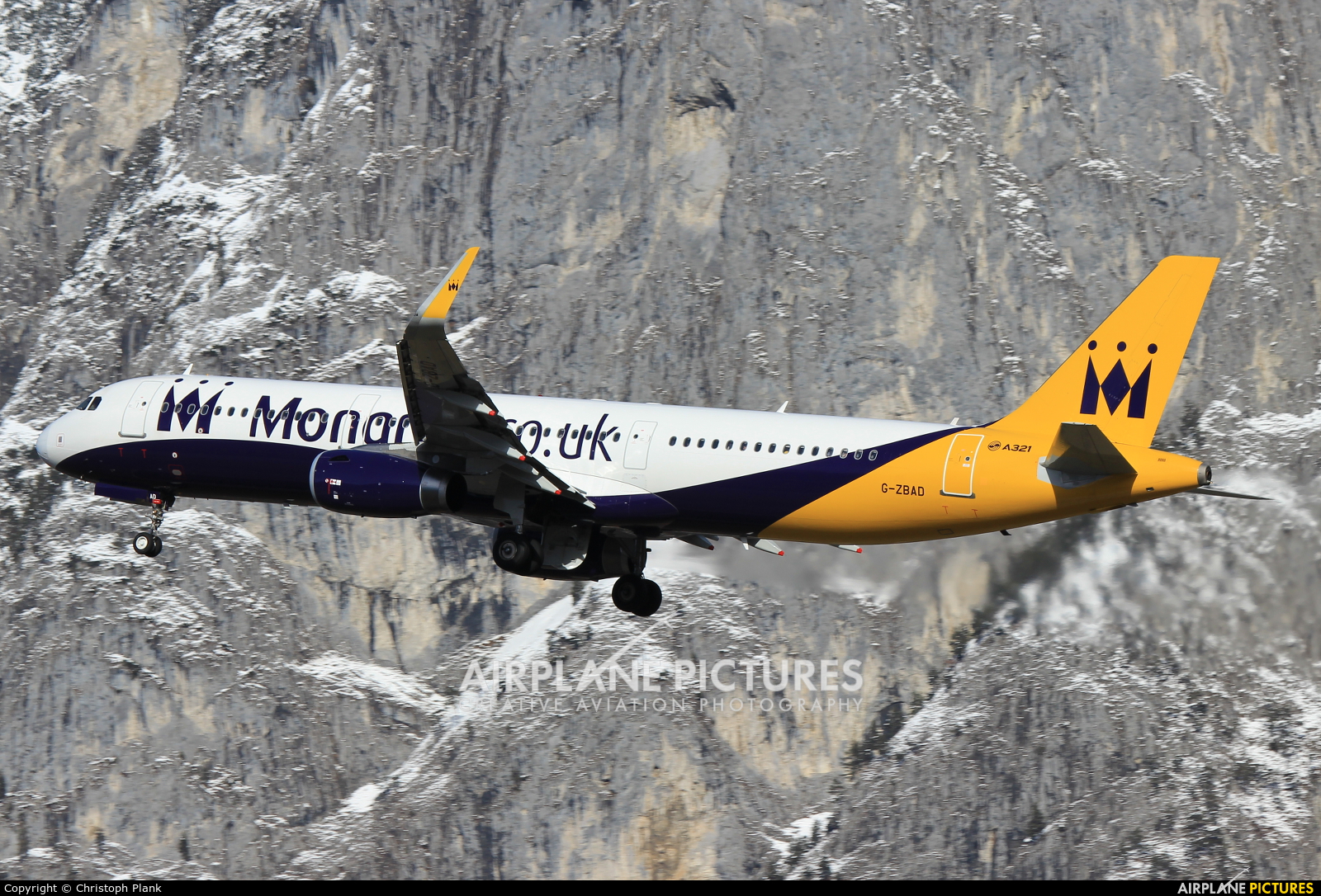 Monarch Airlines G-ZBAD aircraft at Innsbruck