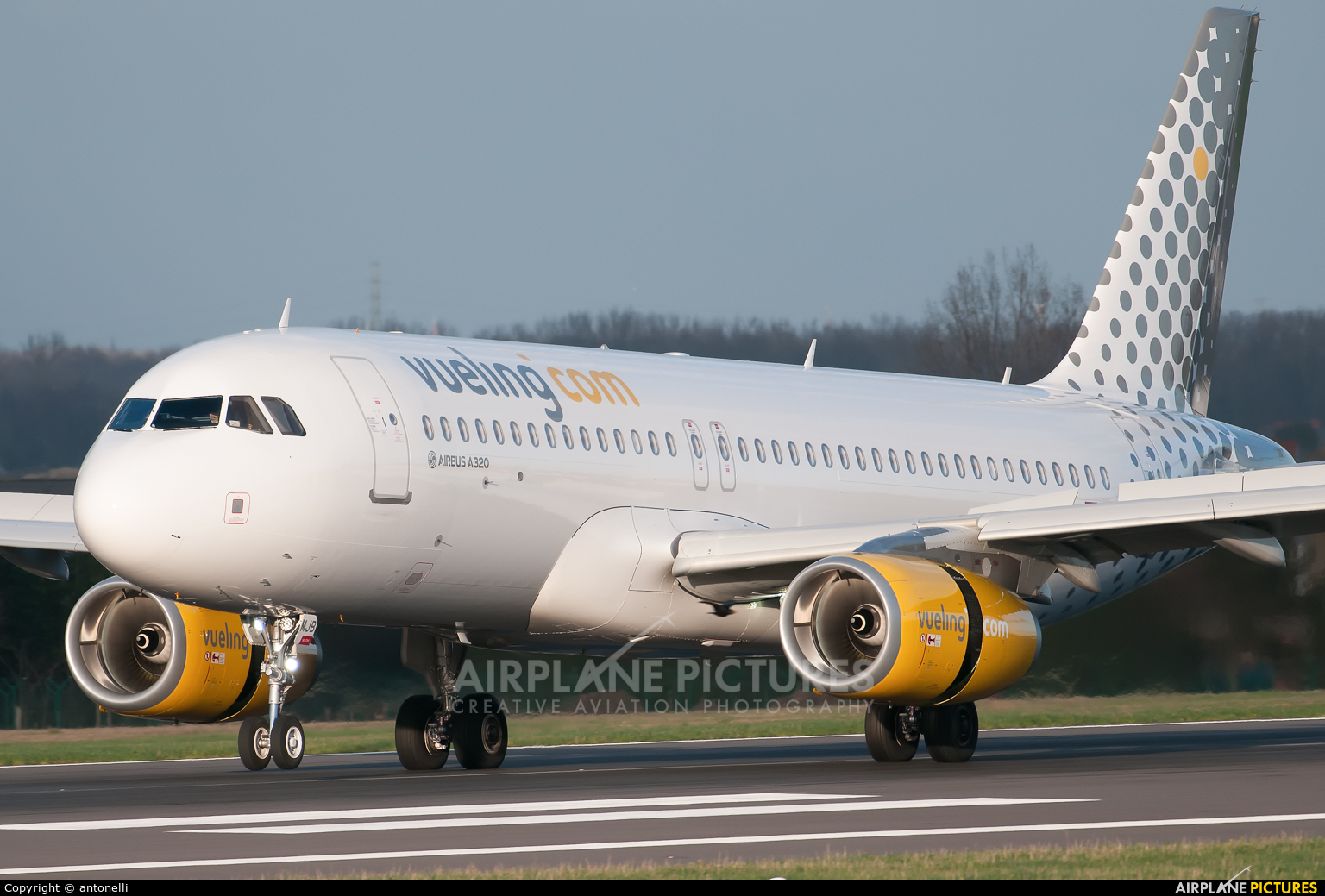 Vueling Airlines EC-MJB aircraft at Brussels - Zaventem