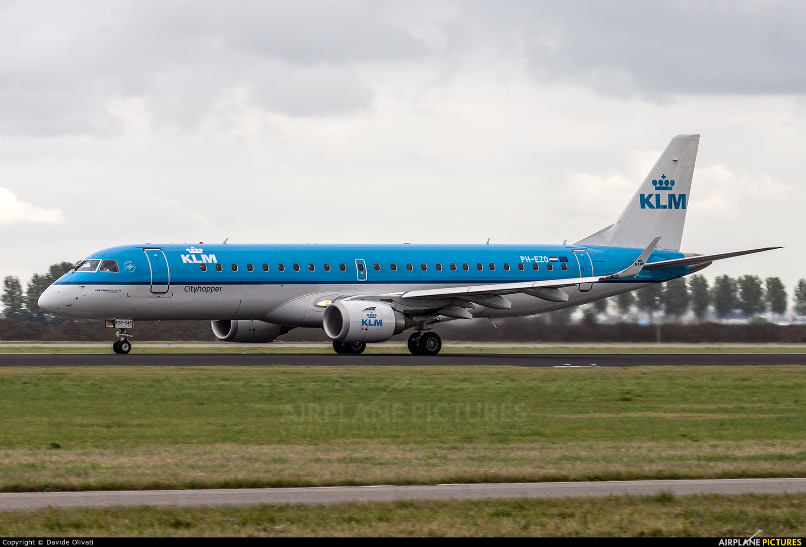 KLM Cityhopper PH-EZO aircraft at Amsterdam - Schiphol