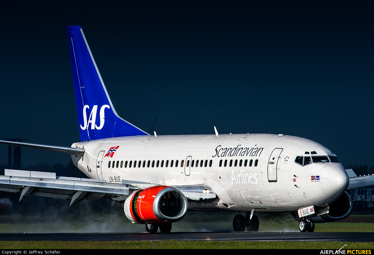 SAS - Scandinavian Airlines LN-BUE aircraft at Amsterdam - Schiphol