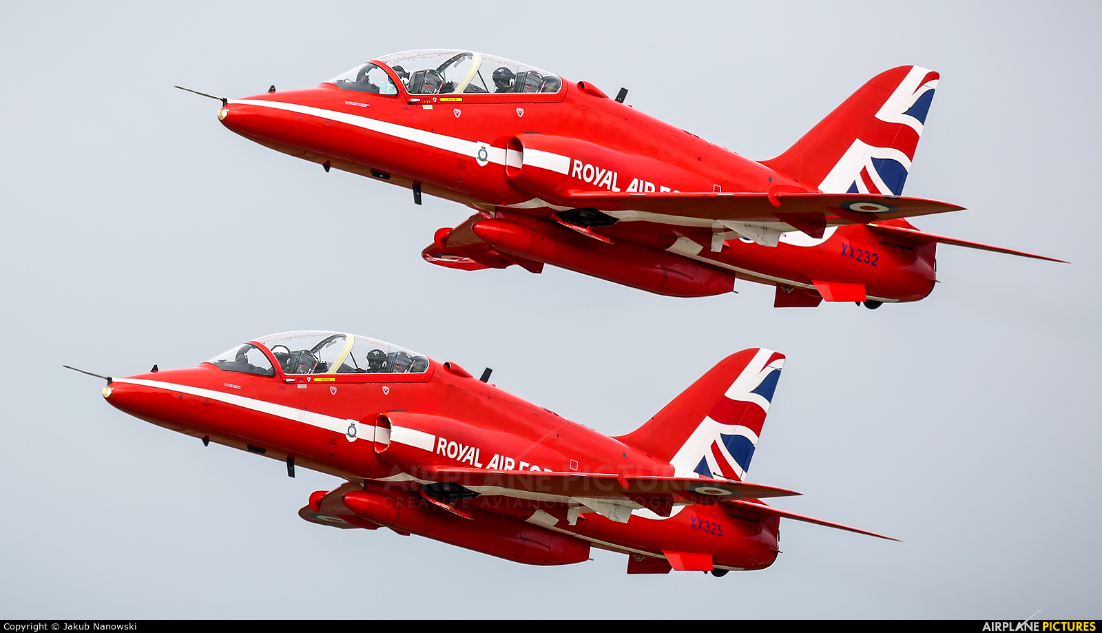 Royal Air Force "Red Arrows" XX232 aircraft at Kleine Brogel