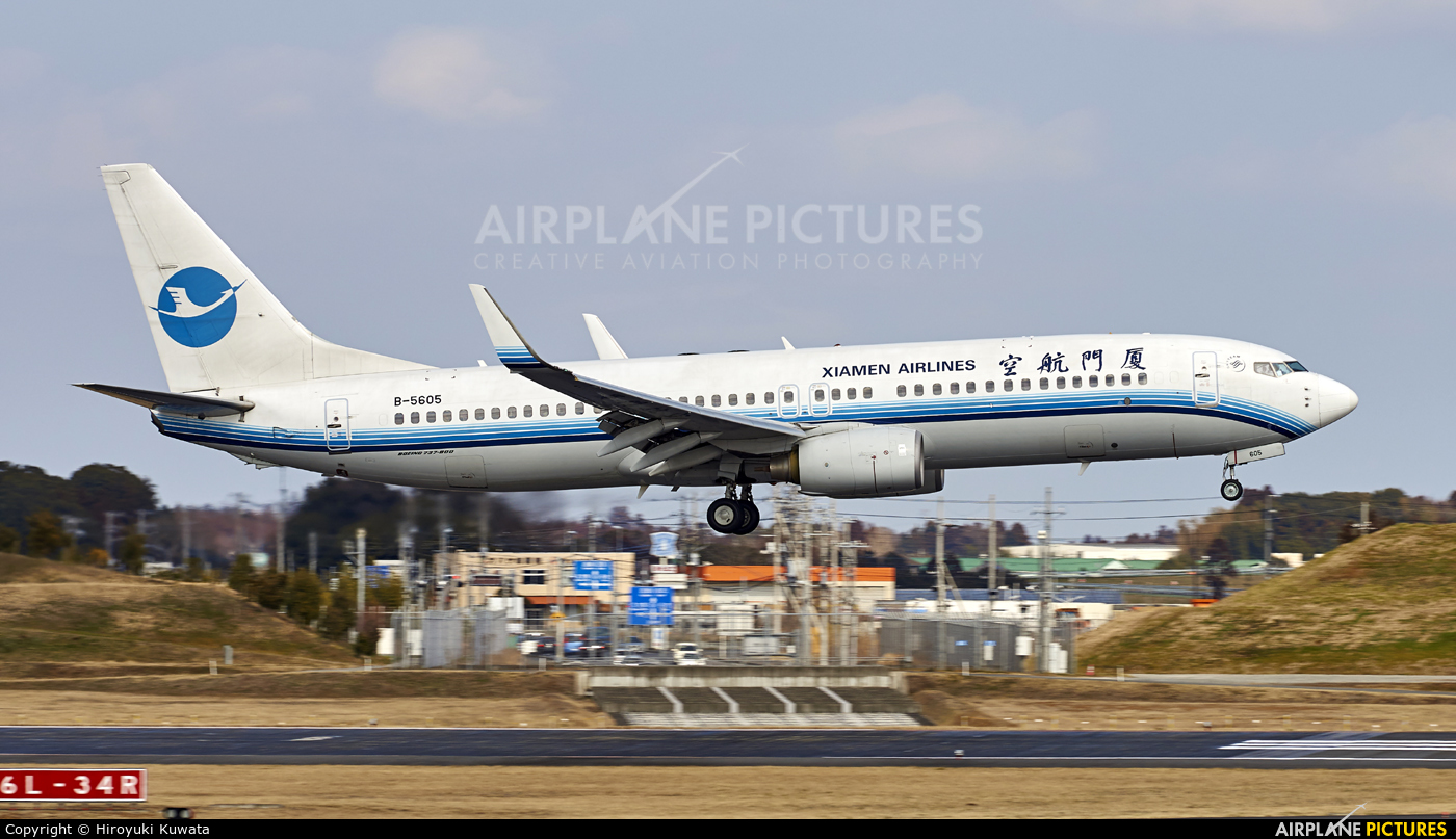 Xiamen Airlines B-5605 aircraft at Tokyo - Narita Intl