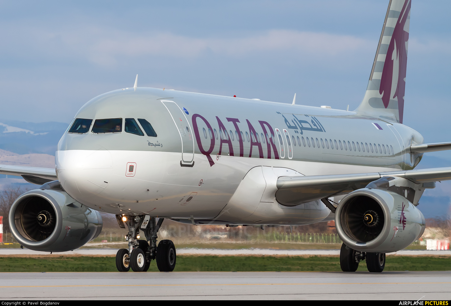 Qatar Airways A7-AHF aircraft at Sofia