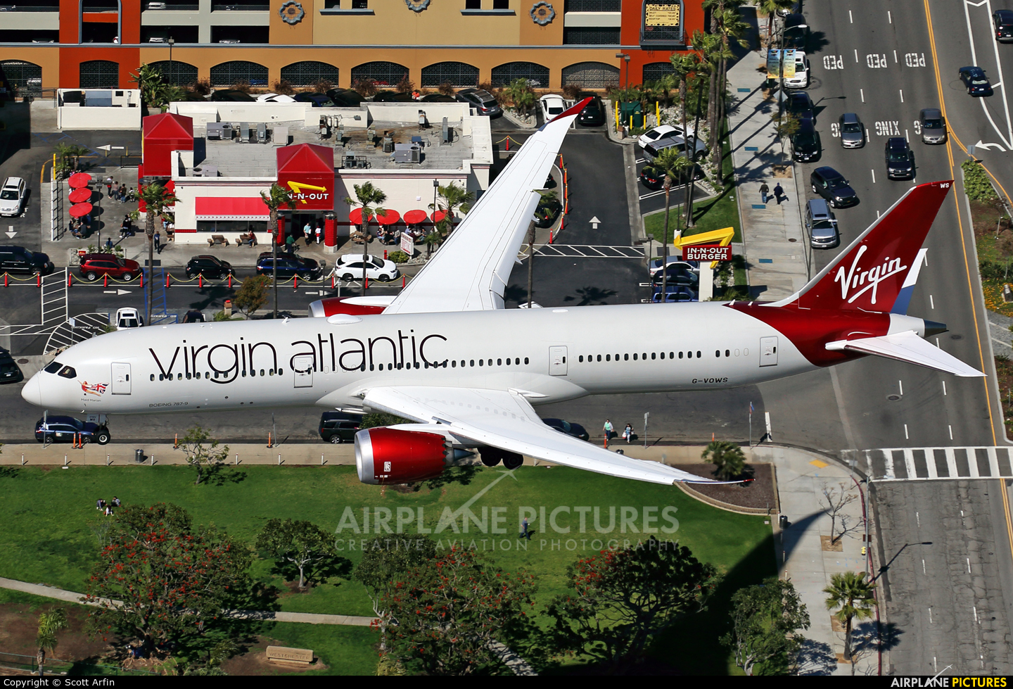 Virgin Atlantic G-VOWS aircraft at Los Angeles Intl