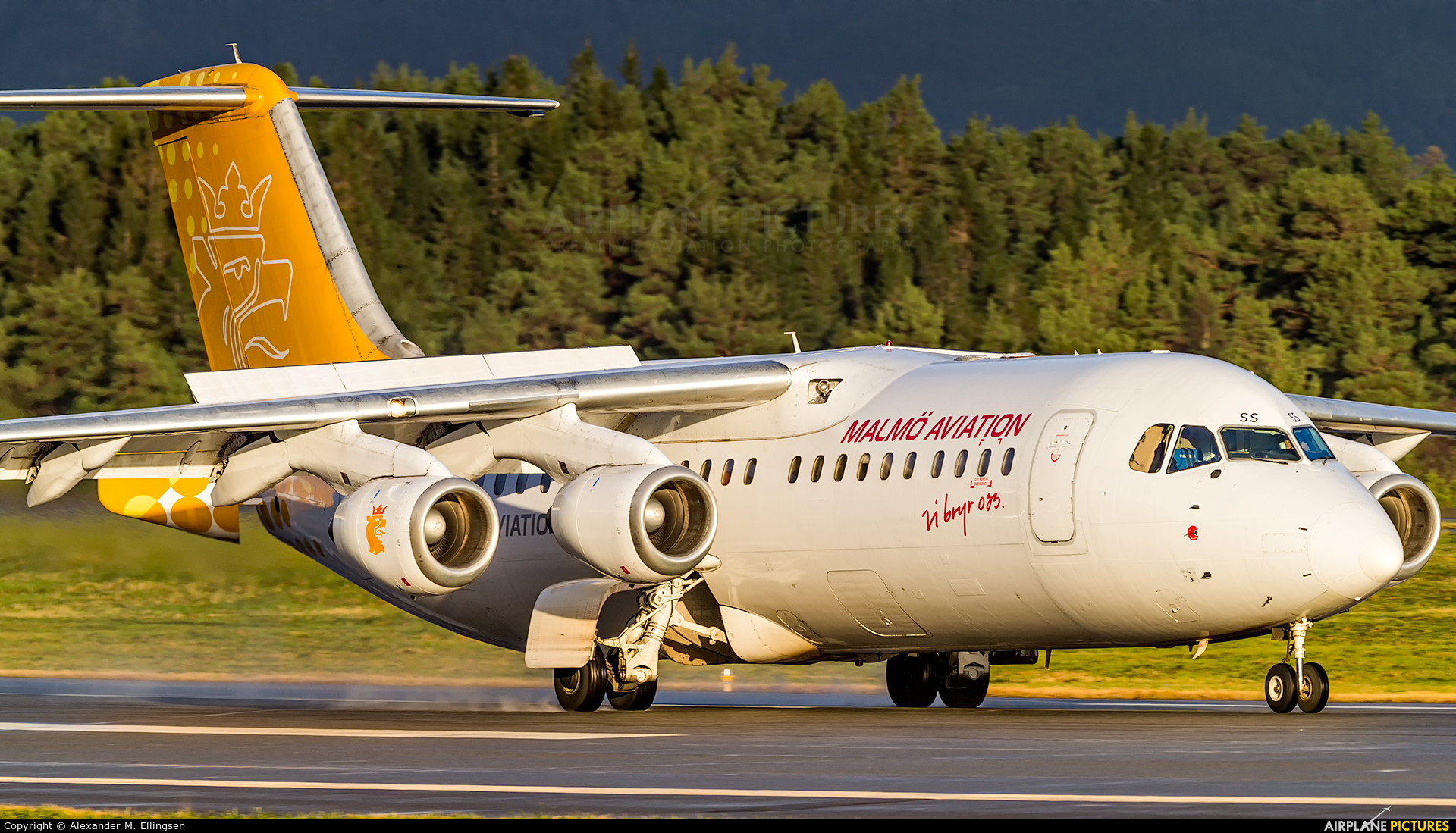 Malmo Aviation SE-DSS aircraft at Bergen - Flesland