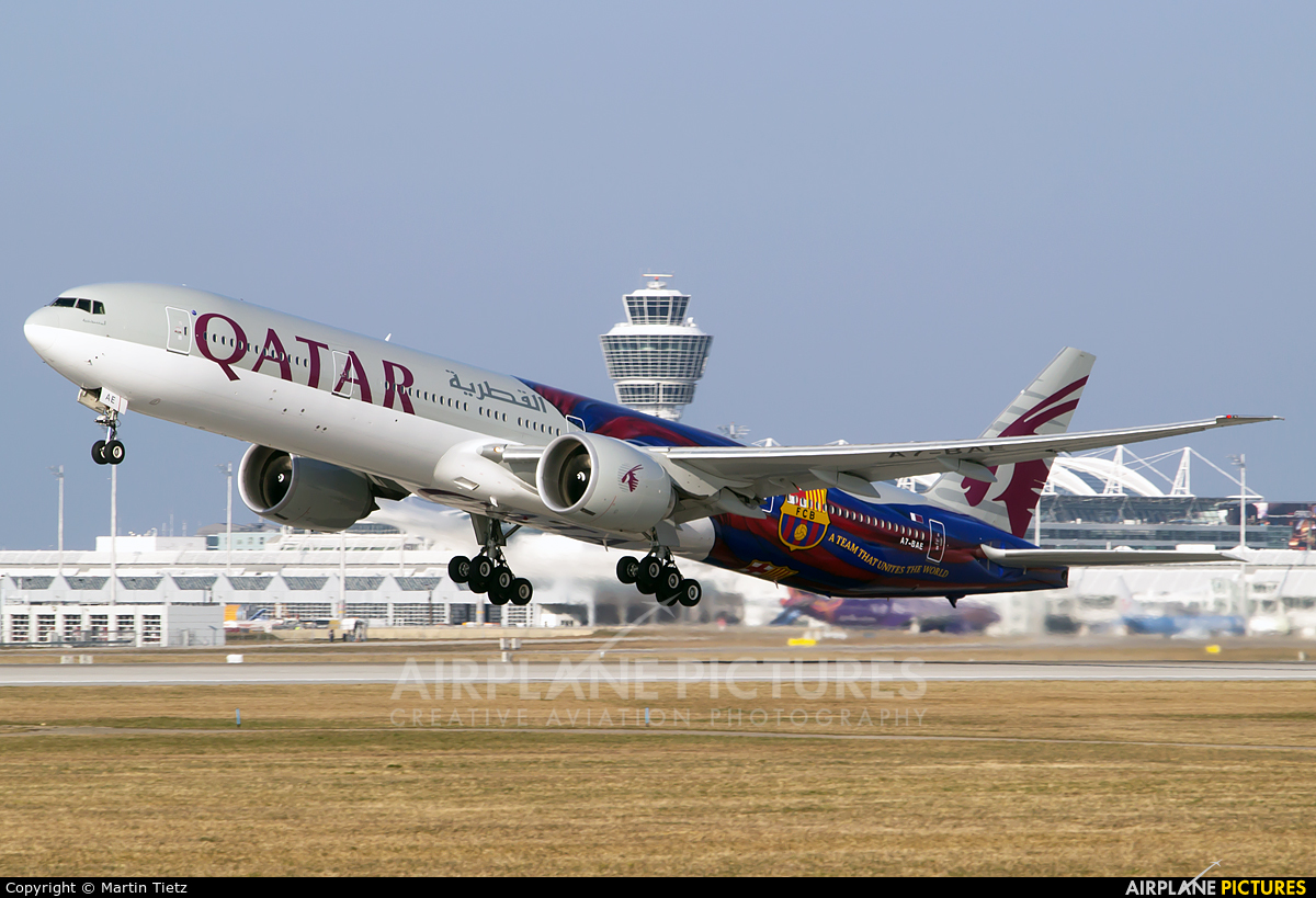 Qatar Airways A7-BAE aircraft at Munich