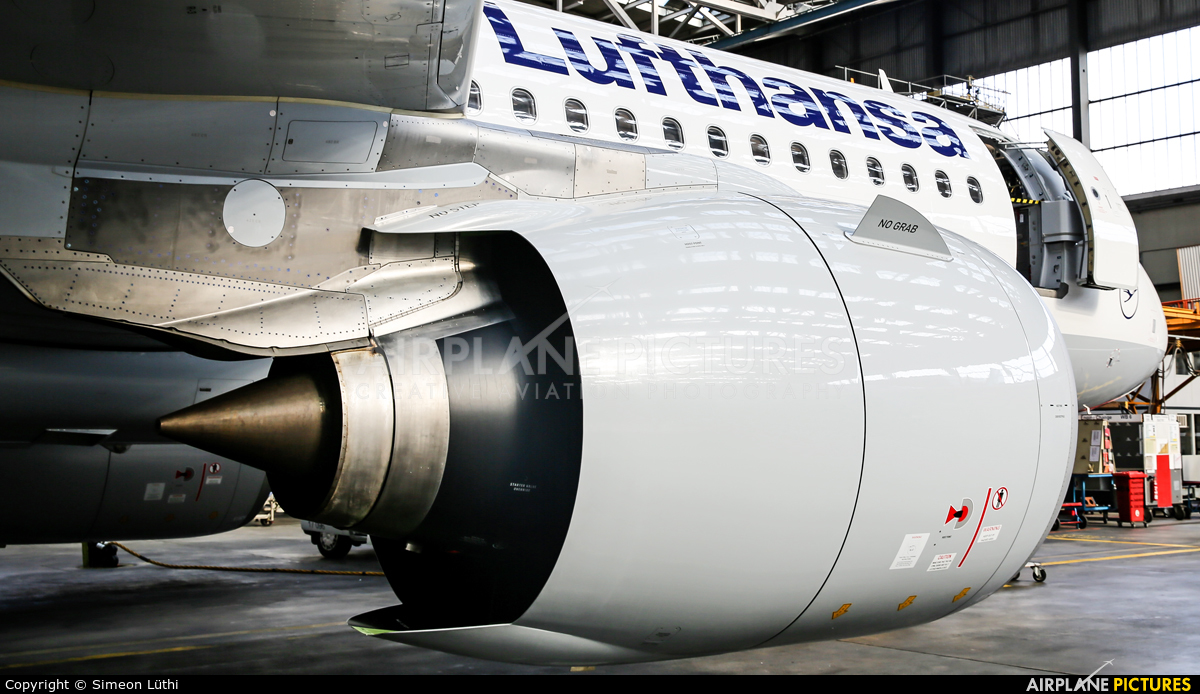 Lufthansa D-AINA aircraft at Frankfurt