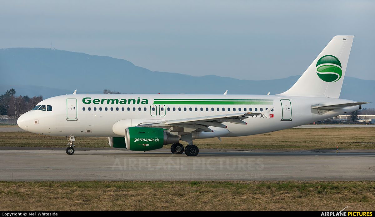 Germania HB-JOH aircraft at Geneva Intl