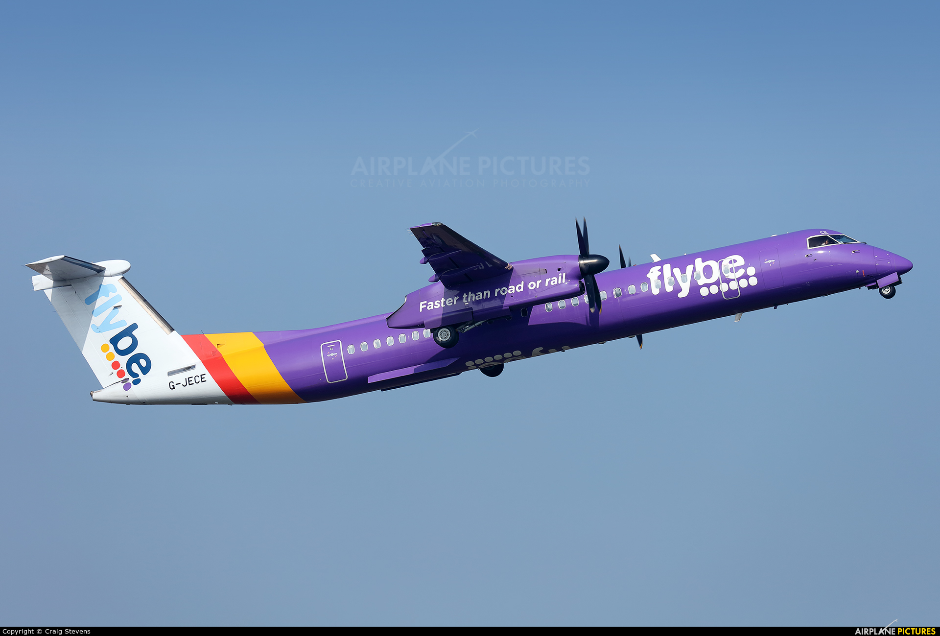 Flybe G-JECE aircraft at Exeter