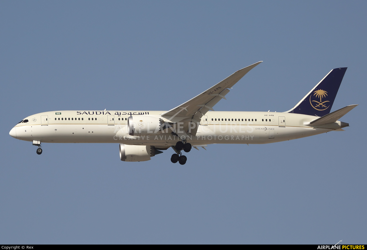 Saudi Arabian Airlines HZ-ARB aircraft at Dubai Intl