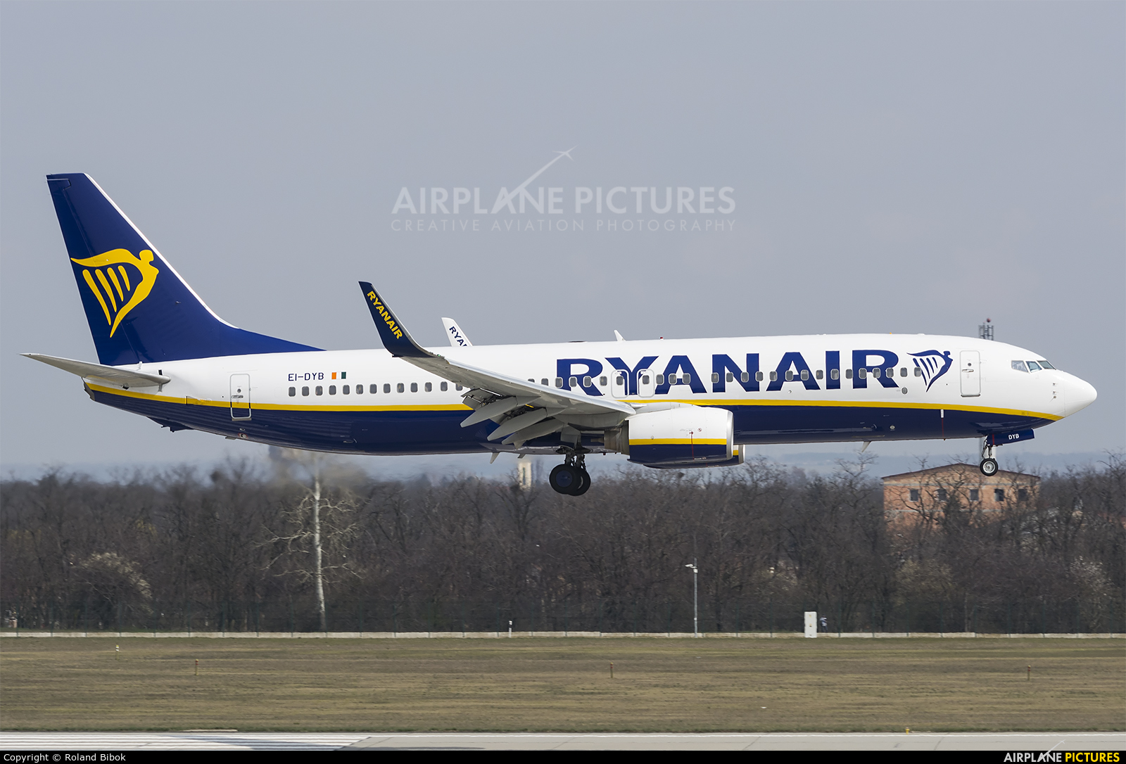 Ryanair EI-DYB aircraft at Budapest Ferenc Liszt International Airport