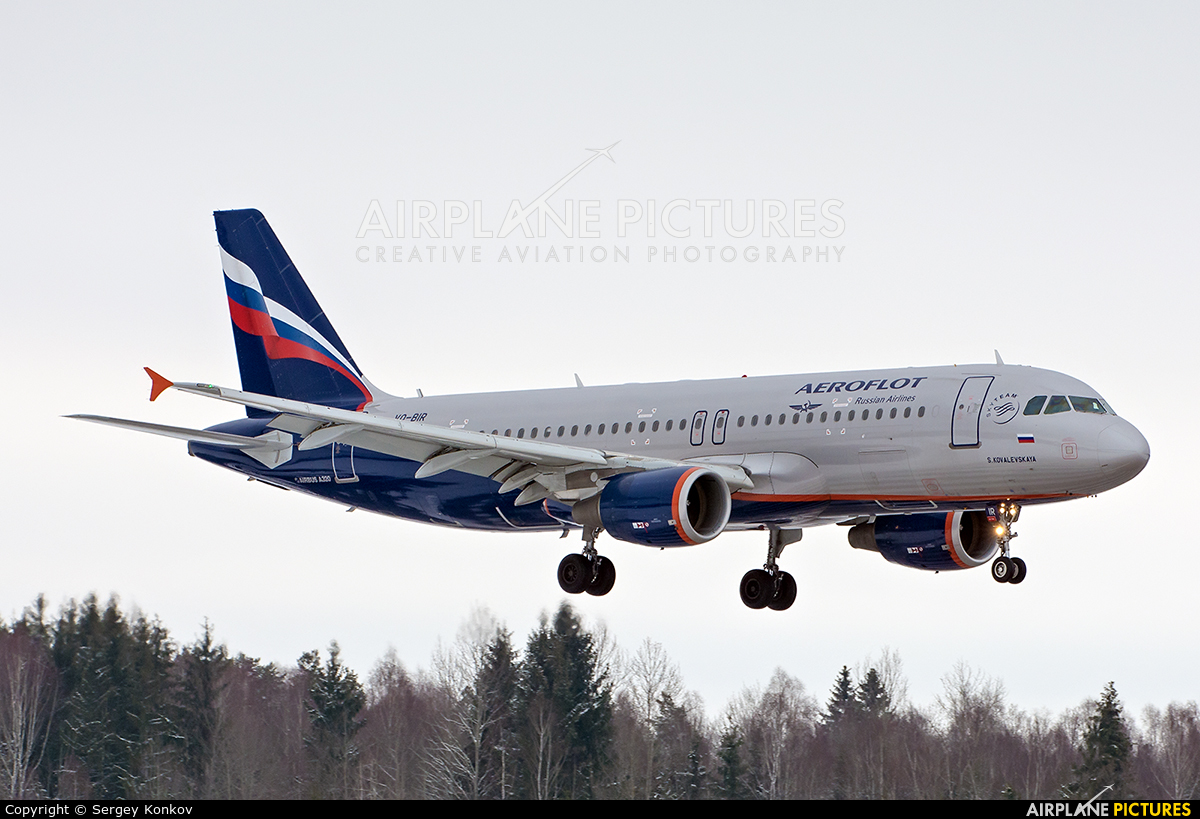 Aeroflot VQ-BIR aircraft at Minsk Intl