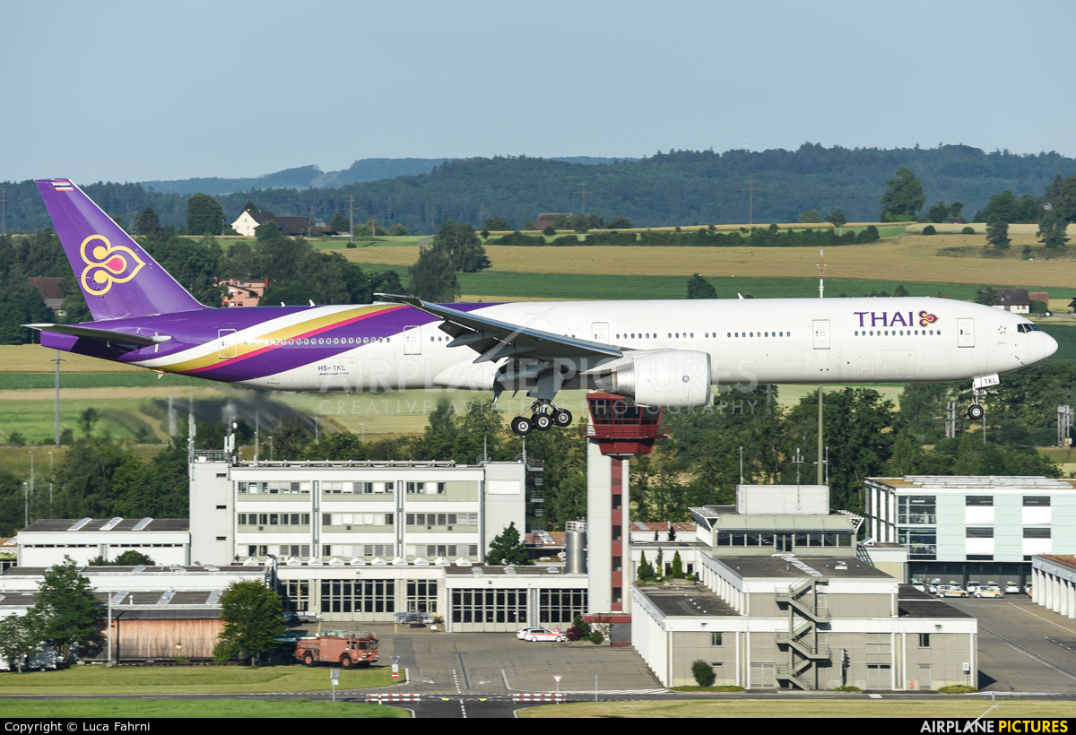Thai Airways HS-TKL aircraft at Zurich