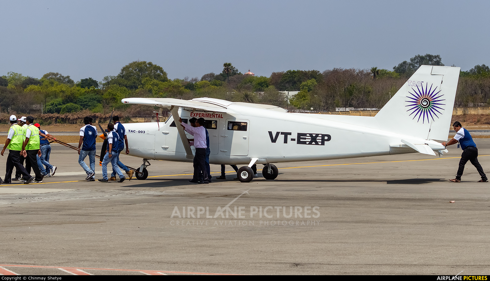 Private VT-EXP aircraft at Begumpet