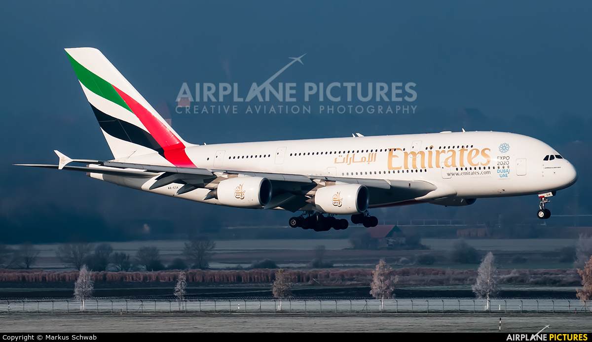 Emirates Airlines A6-EDK aircraft at Munich
