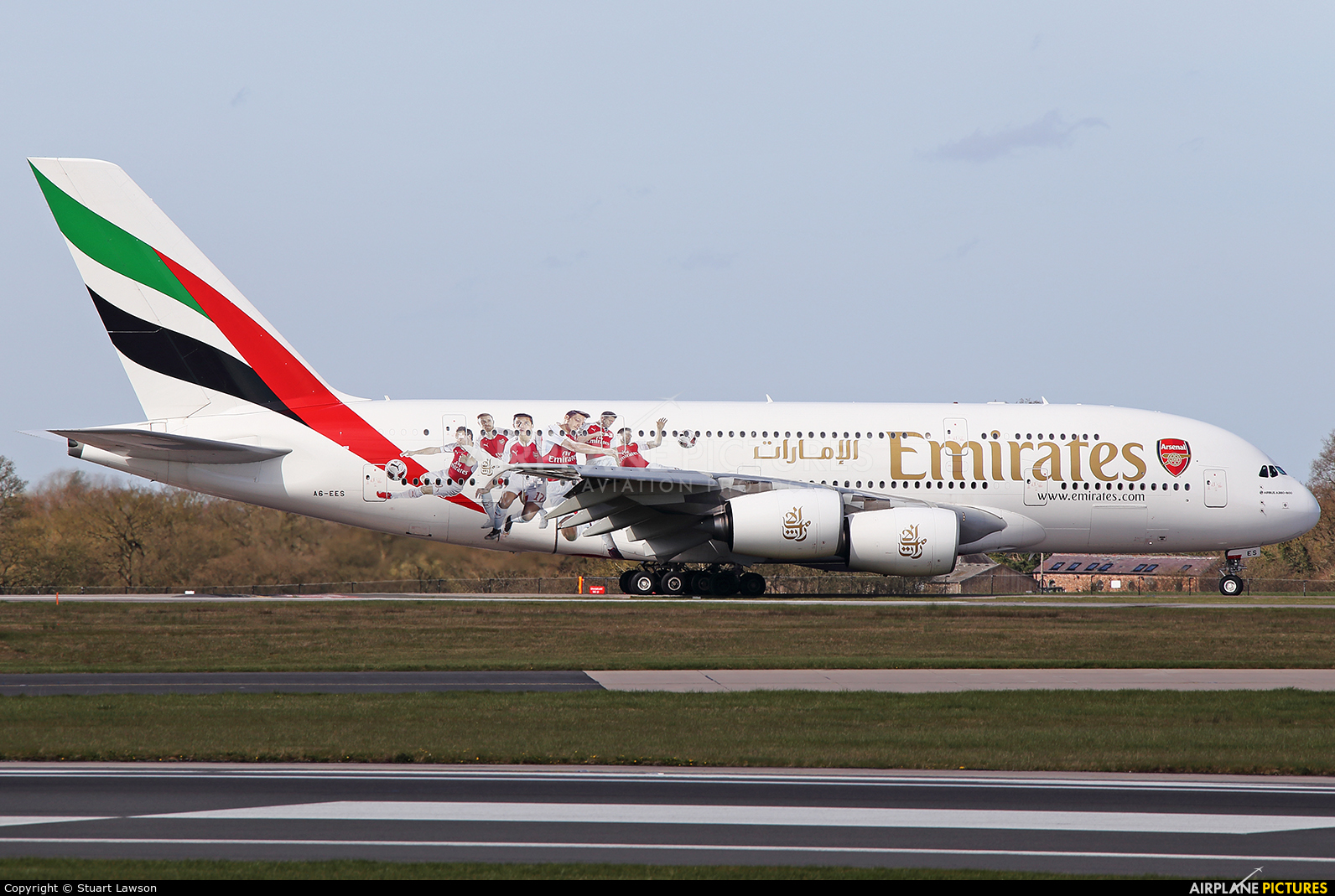 Emirates Airlines A6-EES aircraft at Manchester