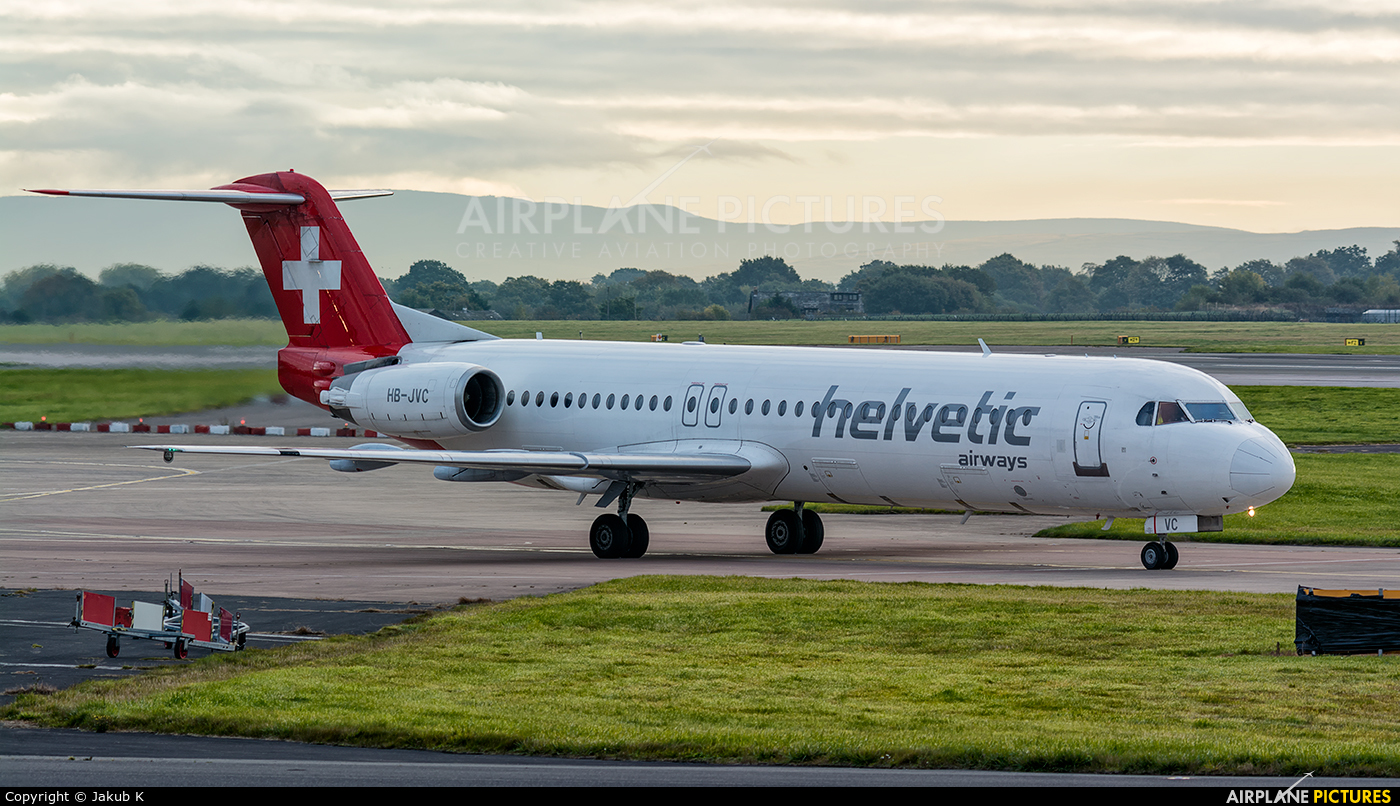 Helvetic Airways HB-JVC aircraft at Manchester