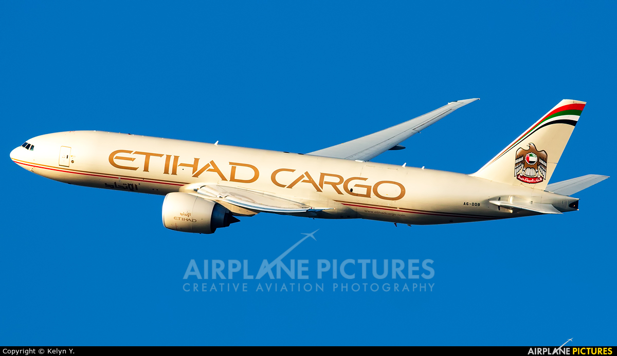 Etihad Cargo A6-DDB aircraft at Amsterdam - Schiphol
