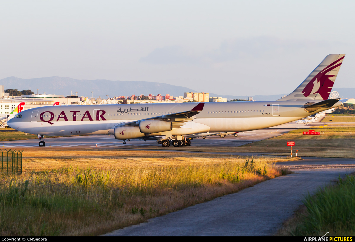 Qatar Amiri Flight A7-AAH aircraft at Lisbon