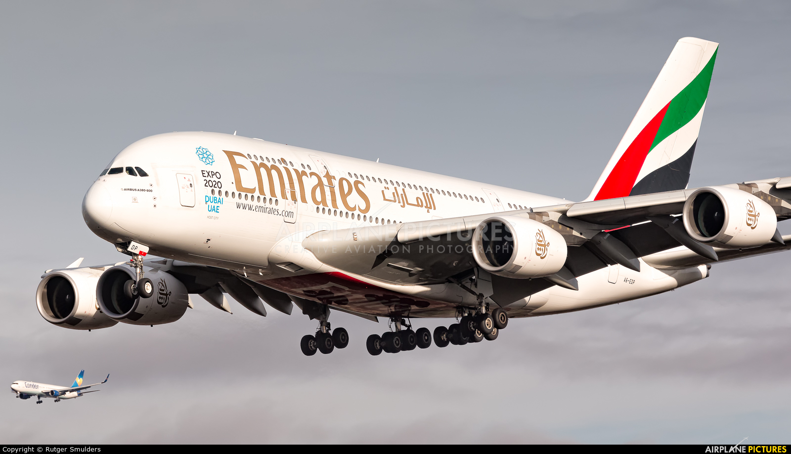 Emirates Airlines A6-EDP aircraft at Frankfurt